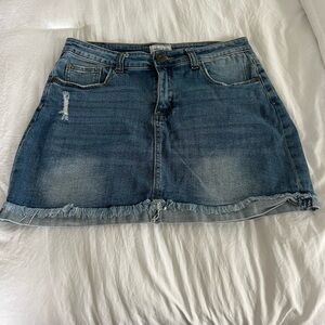 Womens denim mini skirt